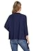 QUEZHU 2026 Basic Cropped V Neck Cardigan for Women Fashion Casual Open Front 3/4 Sleeve for Spring Summer,Navy Blue,XX-Large