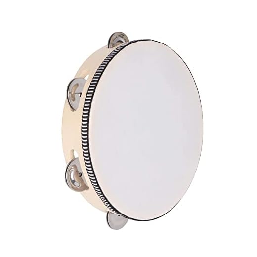 Tambor de Mano, Tambor Campana, Pandereta de Madera, tambor Mano Una Hilera, Para Juegos de Fiesta, Acompañamiento de Canto, 8 Pulgadas