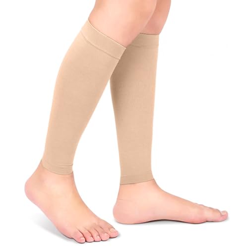 CATOR Bas de Contention Mollets Médical Bas de Compression Homme & Femm 23-32mmHg Soutien Graduel Manchon de Compression Mollet pour Les Varices, L'œdèm,XL