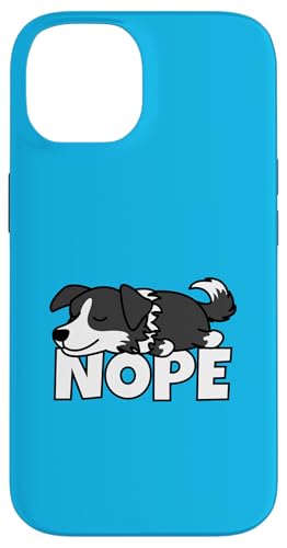 Lazy Border Collie Cute Dog Nope �X�}�z�P�[�X iPhone 14 �p