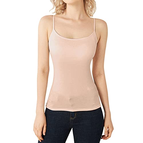 Camisetas térmicas para mujer, camiseta interior de invierno, cálida, térmica, de forro polar, para mujer, camiseta térmica de invierno, camiseta interior térmica con sujetador, A-beige, XL Cover