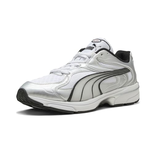 PUMA Mens Extos Millenium Metallic Lace Up Sneakers Shoes Casual - Silver, White2