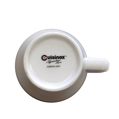 Cuisinox White Porcelain Espresso Cups And Saucers Set, 2 Oz, Set Of 6 #TOP3