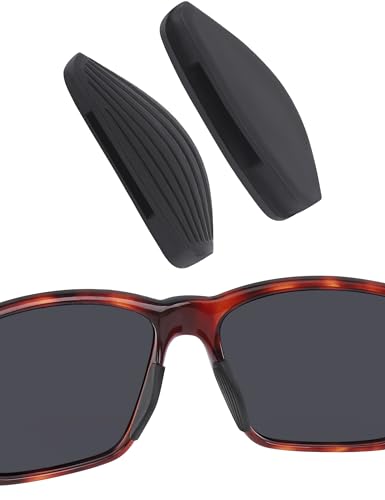 BLAZERBUCK Replacement Nose Pads Nose Piece for Costa Del Mar Paunch 06S9049 Sunglasses - Low Bridge Black