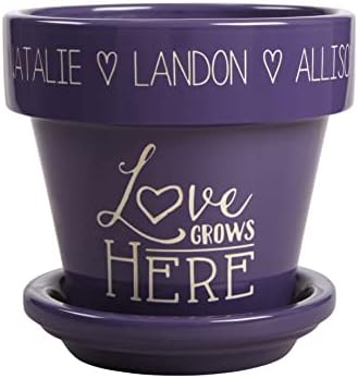 Personalization Universe Love Grows Here Personalized Flower Pot ...