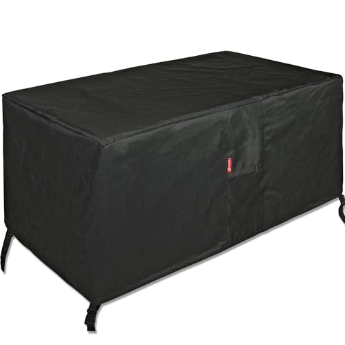 SheeChung Rectangular Fire Pit Cover-Fits 44-48 Inch Fire Table-Outdoor Waterproof Anti-UV 600D Heavy Duty Cover for Patio Furniture Gas Fire Pit,Patio Deck Box Protector/Storage Cover(48"x28"x25") by SheeChung - Used condition - US$16.09