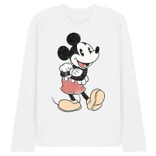 Mickey Mouse t-shirt vintage manches longues coton haut de gamme mixte