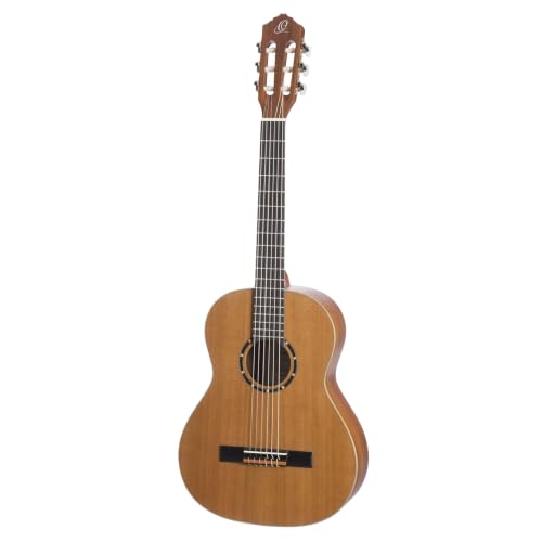 Ortega Family Series 3/4 Size Left-Handed Nylon-String Classical Guitar with Pro Gig Bag, Natural...