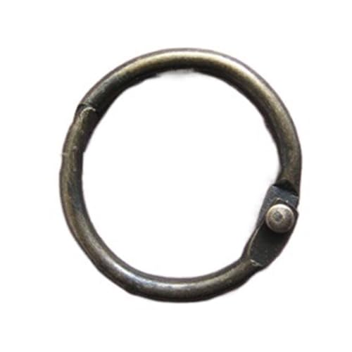 Anneaux de reliure en métal 20mm avec système fendu et finition bronze antique