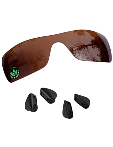 Image of Raydi Polycarbonate Replacement Lenses & Nosepads for Oakley Turbine Rotor OO9307 Rectangular Sunglasses