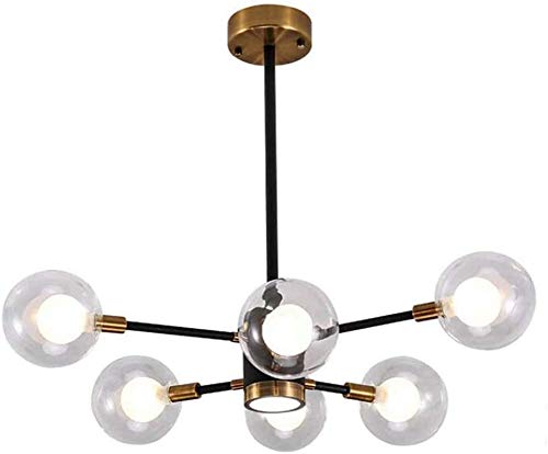 Lustres moléculaires créatifs en verre blanc et métal à 8 lampes YRYRYW