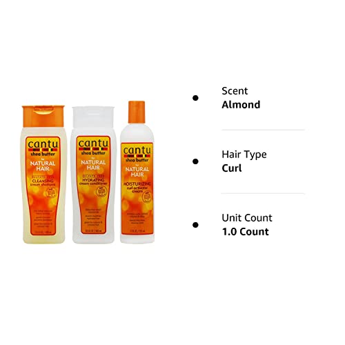Cantu Shea Butter Shampoo + Hydrating Conditioner + Curl Activator Cream"Set" For Natural Hair #TOP1