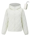 DEESTE Chaqueta Con Capucha para Mujer, Chaqueta con Cremallera para Mujer es Ligera, Cálida y Plegable (MX/US, Alfa,...