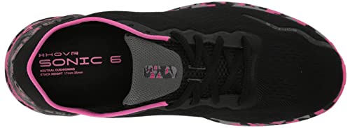 Under Armour Women's Hovr Sonic 6 Camo Running Shoe, (001) Black/Rebel Pink/Rebel Pink, 11 #TOP4
