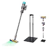 Dyson(ダイソン) 掃除機 コードレス Dyson V12 Detect Slim Fluffy スティック ハンディクリーナー サイクロン (SV46 FF AM)【Amazon.co.jp限定】【光らせて、見逃さない】 + ベルカ(Belca) 立て掛けタイプ 掃除機スタンド コードホルダー付き