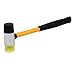 Aexit 250mm 10-inch Hand Operated Tools Length Good Performance Handle Double Head Rubber Mallet Hammer Hand Tool Model:37as621qo640