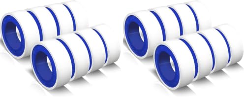 Image of VOTMELL 8 Rolls 1 /2 Inch(W) X 520 Inches(L) Teflon Plumbers Tape,Pipe Sealing & Plumbing Thread Tape,PTFE Water Sealant Seal for Shower Head,White (Pack of 2)