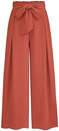 PRETTYGARDEN Women's Wide Leg Work Pants Business Casual High Waisted Loose Palazzo Trouser Summer Clothes