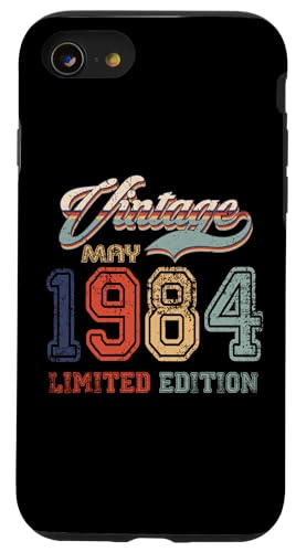 41 Years Old Retro Vintage May 1984 Funny 41st Birthday Custodia per iPhone SE (2020) / 7 / 8