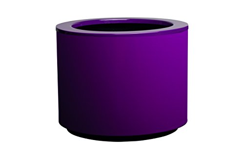 Hobby Flower Steel Plus - Maceta Redonda con Sistema de autoriego, 60 x 50 cm, Color Aubergine