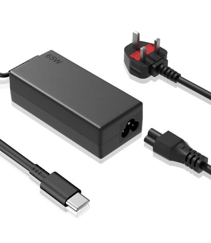 Niniber 65W USB C Laptop Charger,Compatible with Lenovo Type C AC Adapter,Power Supply Charger for ThinkPad T14 T15 T480 T480S T490 T490S T580 T590 E490 Chromebook 100e 300e S330 Yoga 720 910 920,UK