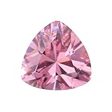 JINGANGZUO 10 Pcs 6x6mm Trillion Cut Pink Loose Cubic Zirconia Stones - Synthetic Gemstones for Jewelry Making
