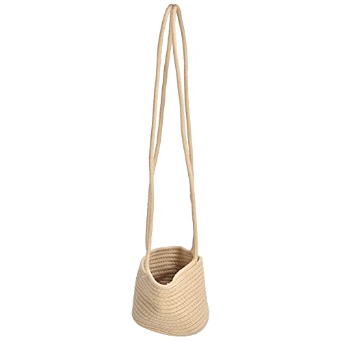 Yosoo Hanging Flower Basket Woven Planter for Indoor Plants, 7.5x6.7 inch