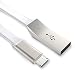 Cell Phone Charger Cable, ilikable 2 Pack 6ft High Speed Micro USB Flat Charging Cord with Zinc Alloy Connector for Android Smartphones Tablets Music Player and More-White
