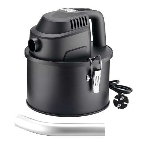 WilTec Aspirador de Cenizas 600 W con Filtro HEPA y depósito de 4 L succión de 15 kPa Ideal para el Taller, chimeneas, Estufas y barbacoas