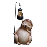 【Premium et fiable】 : la statue solaire de jardin hérisson est fabriquée en résine robuste, ne se décolore pas facilement, et sa finition de couleur peinte ajoute une atmosphère active et image au jardin extérieur.