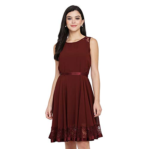 Brown fit and flare dress Clearance