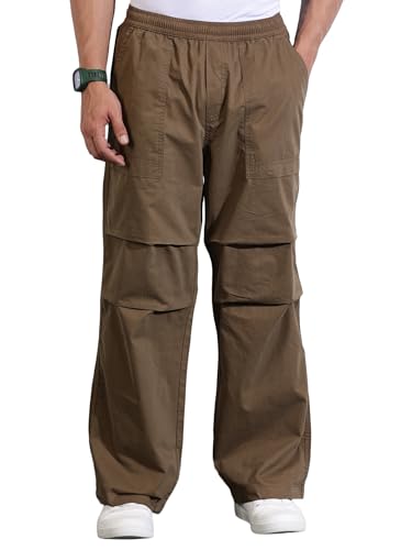 Image of Thomas Scott Men's | Solid | Light Weight | Breathable Fabric | 6 Pockets | Mid Rise | Loose Fit | 100% Cotton | Elasticated | Chino Trouser | Pants