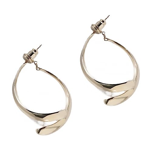 BESPORTBLE 1Par Pendientes Curvos De Mujer Joyería Hipoalergénica Doble Pendientes De Elegantes