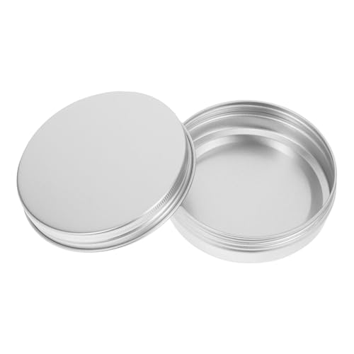 Didiseaon Pots Cosmétiques Aluminium Avec Couvercle Fileté 100 Ml Léger Portable Pour Voyage Camping Crème Maquillage