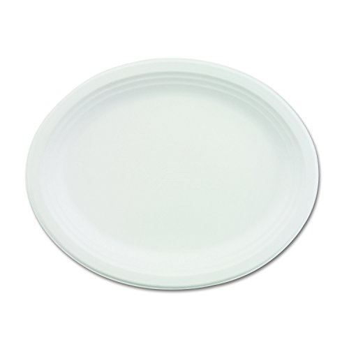 Chinet 21257CT Classic Paper Dinnerware, Oval Platter, 9 3/4 x 12 1/2, White (Case of 500)