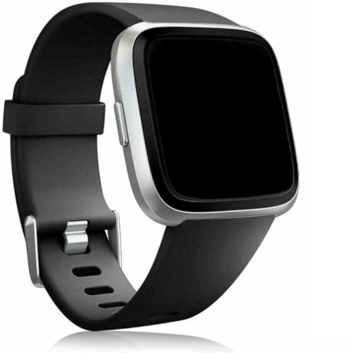 Image of Panda Bobo Strap for Fitbit Versa 2/Fitbit Versa/Versa Lite/Versa SE Strap, Soft Silicone Sport Replacement Straps (Small, Black)