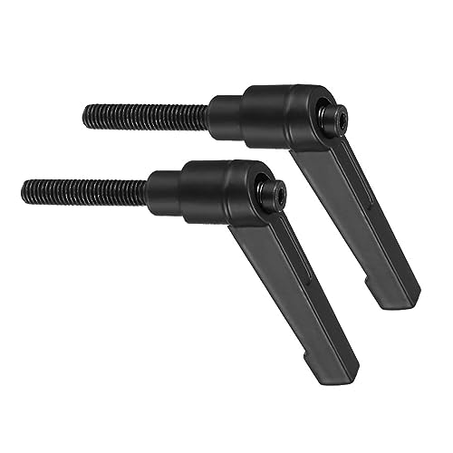 Image of Clamping Lever Handles, M6 x 32mm Male Thread, Adjustable Quick Release Locking Rotating Bolt Knobs Black - (Applications: for Lathe Machinery), 2-Pieces