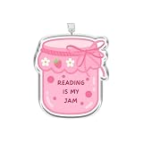 MEIYSTICK Ciondolo per tappo antipolvere con scritta "Reading is My Jam", per Kindle, in acrilico, tipo C o Lightning, accessori Kindle, idea regalo per ragazzo e ragazza (fulmine)
