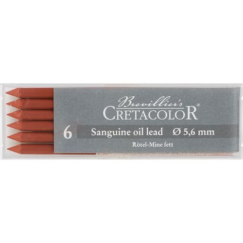 Mine de craie rouge Brevillier Cretacolor en lot de 6 pour vos sessions de modèle vivant