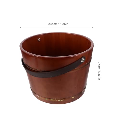 Balde de Madera para Pies KICHOUSE portátil y profundo miniatura 5