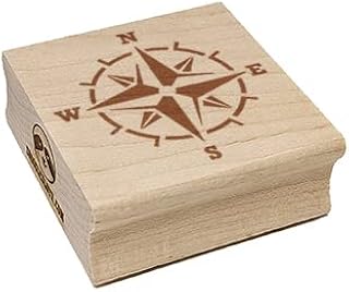 Vintage Nautical Compass Rose Square Rubber Stamp for Stamping Crafting ...