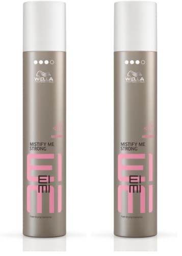 Image of Wella Professionals EIMI Mistify Me Strong Hair Spray | Hold For up to 24 hrs, Anti-Frizz & Lightweight Glossy Finish | UV & Heat Protection Spray | 300ml (Pack of 2)