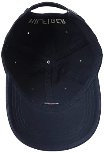 Tommy Hilfiger Men's Cotton Ardin Adjustable Baseball Cap, Tommy Navy, One Size US