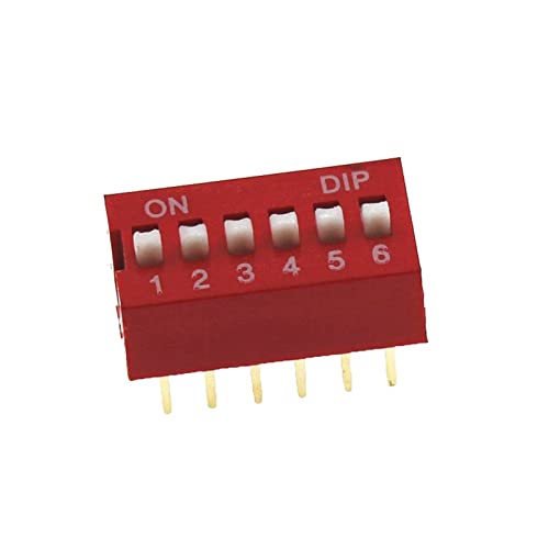 Commutateur DIP 12 PIN rouge à espacement de 2.54mm pour codage précis