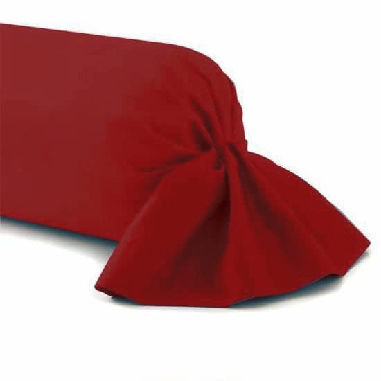 Taie de traversin uni 100% Coton (45 X 135 cm, Bordeaux, 1)