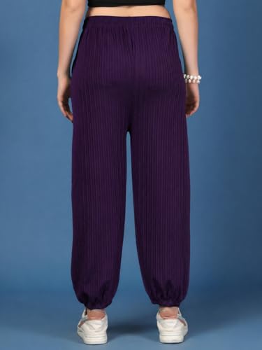 Image of UZARUS Women's Ultra-Soft Baggy Fit /Relaxed Fit Joggers with Side Pockets & Gripped Hem