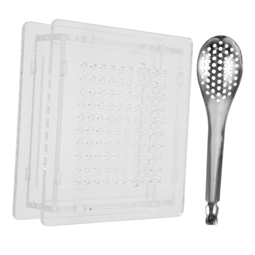 BEBEMOKO 1 juego de caja generador de caviar The Tools Cuchara dispensador de salsa de huevas, herramienta de esferificación, herramienta de fabricación de caviar, dispensador de caviar de 100