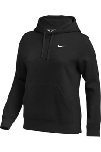Nike Womens Fleece Hoodie Pullover Sweatshirt (US Alpha Small Regular Regular Black)