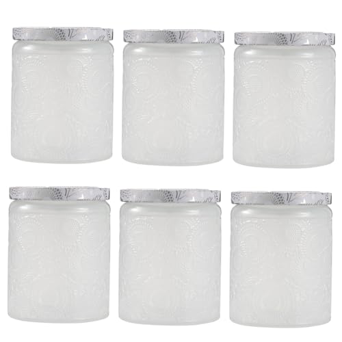 COHEALI DIY Candle Tin Jar 6 Pack Glass Candle Making Containers Heat Resistant Safe for Health