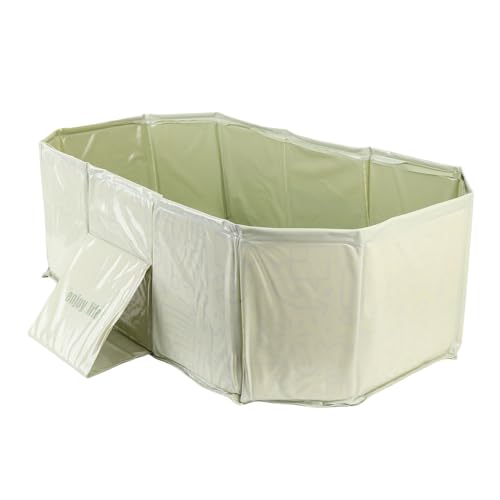 Generic Bañera Plegable para Niños, Bañera Grande Portátil de Fácil Limpieza para Bebés, Niños, PVC Azul para Viajes a Casa (GREEN)
